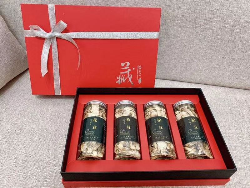  东北松茸干片  长白山松茸干片  礼盒装  延吉发货