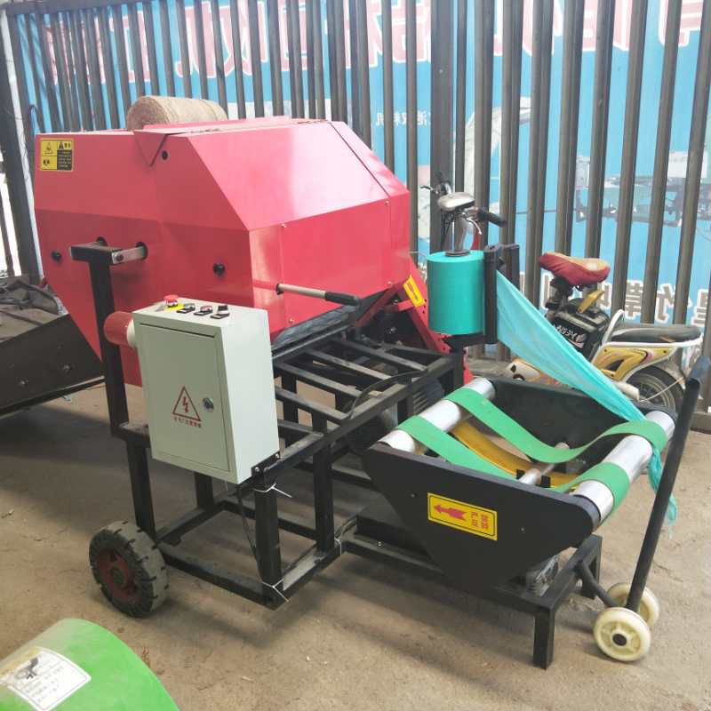 打包机 牛羊青储饲料储存专业包膜机，全自动打捆包膜机