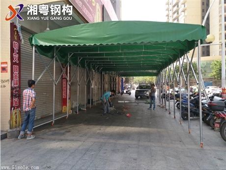 珠海货棚（半封闭式仓库）租赁 大型仓库篷户外遮阳棚停车推拉伸缩雨棚折叠烧烤大排档篷