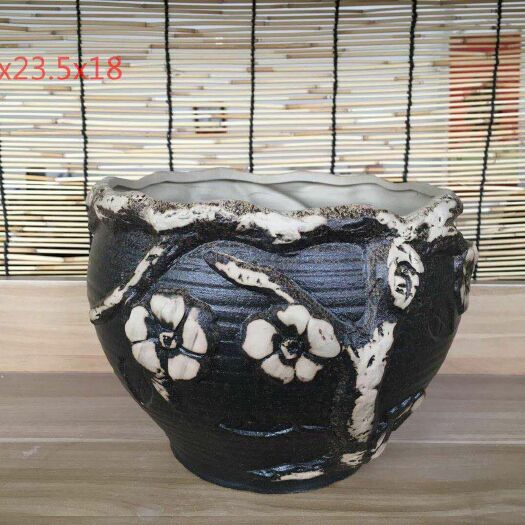 花盆 这两个是中温单件:每个25元，一箱6个