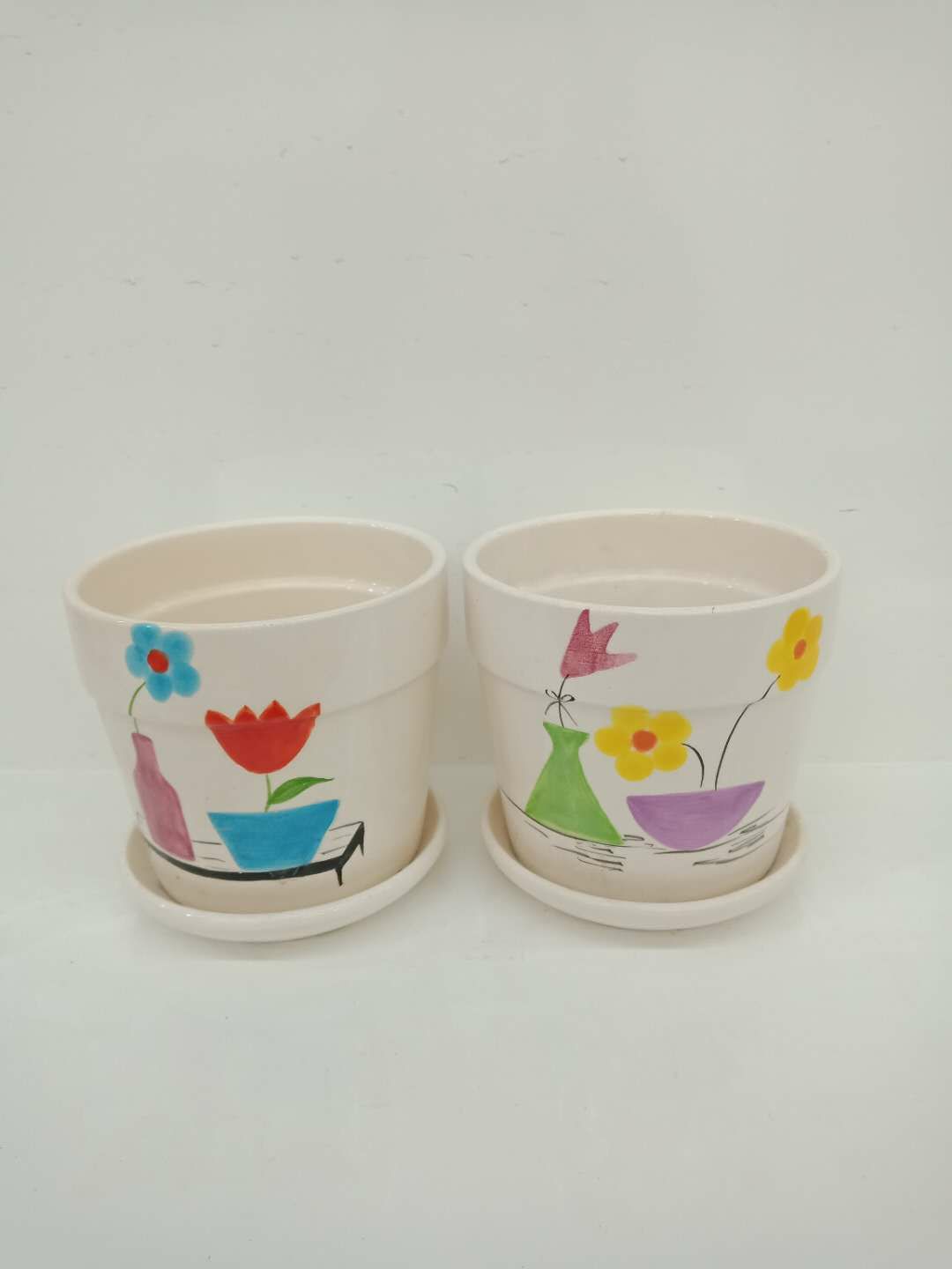 花盆 套二装，一箱96个两箱起批直径9cm高9.5cm