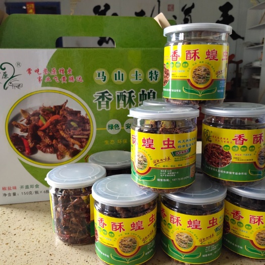 马山县酥皮 罐装香酥蝗虫小吃