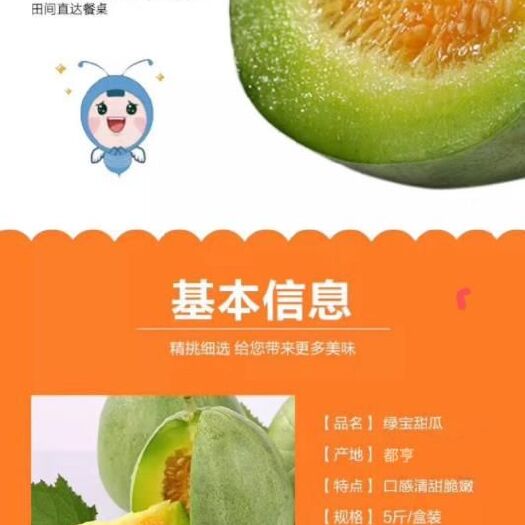 始兴县绿宝甜瓜 0.5斤以上