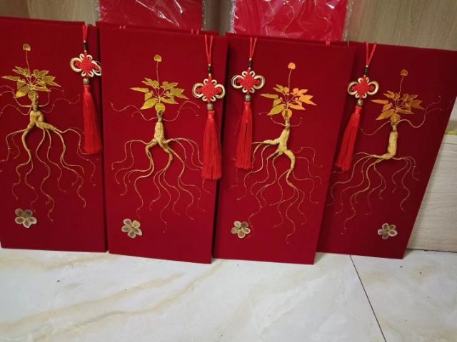  礼盒山参林下参带证书中国结鹿茸片拍照选参一参一物一盒包邮