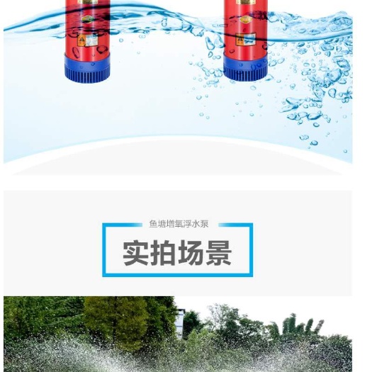 武汉普通水泵  池塘养殖鱼螃蟹龙虾对虾泥鳅等增氧机可以抽水