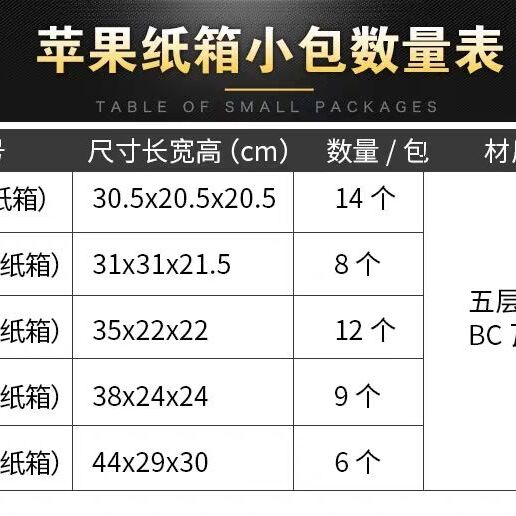  苹果纸箱5/10/18/30斤快递发货加厚特硬瓦楞水果包装盒