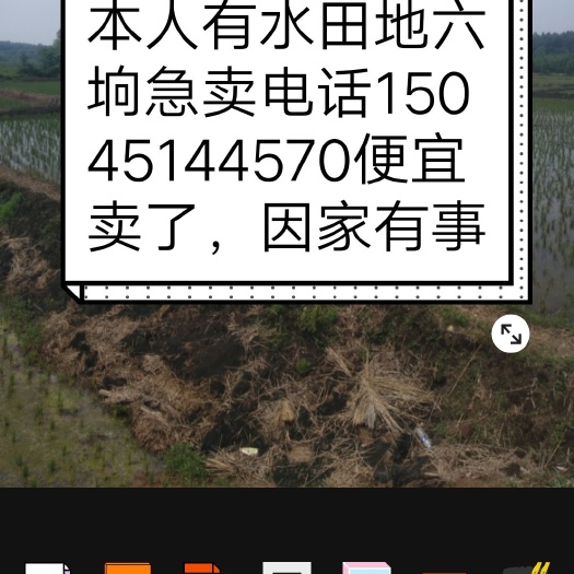 五常市 本人有六垧水田地急卖