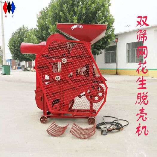 宁阳县剥壳机 除尘花生脱壳机二次复脱更干净 花生果壳分离机油坊花生脱壳机