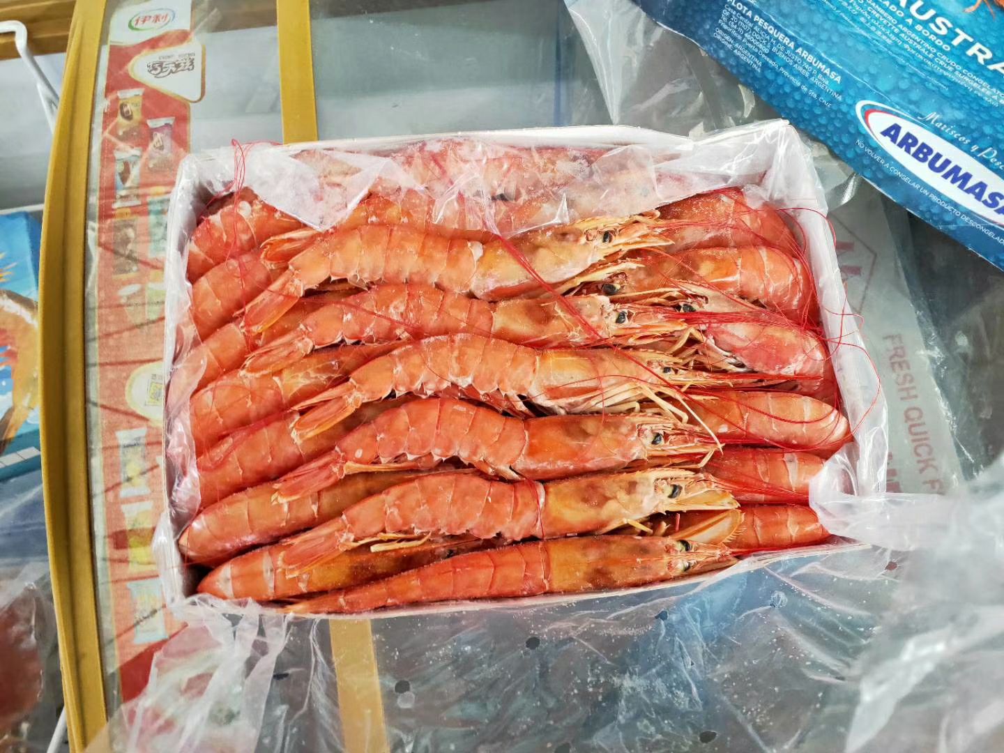 [阿根廷红虾 超大4斤阿根廷红虾冷冻海捕大虾冰冻虾大虾新鲜鲜活海鲜顺丰价格30.5斤