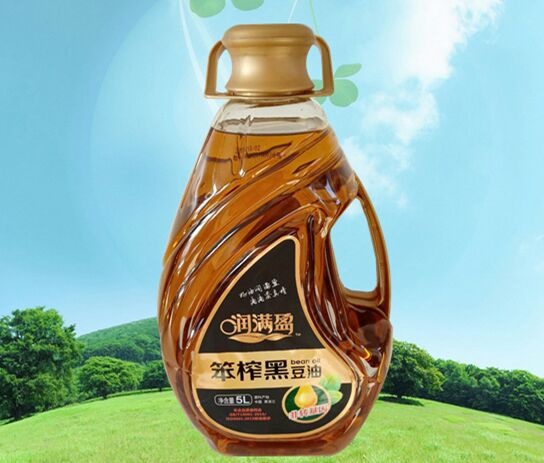 农安县笨榨豆油  5L×4桶 润满盈笨榨熟豆油 异形桶