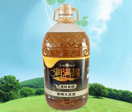 农安县压榨大豆油  5L润满盈非转基因笨榨大豆油