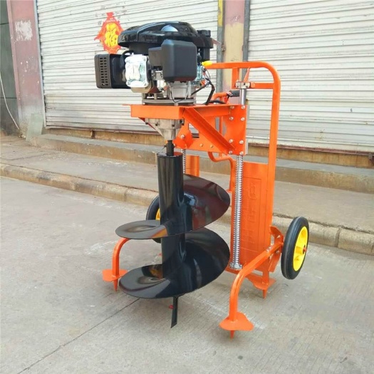 曲阜市 多功能植樹挖坑機 手推大馬力手推挖坑機