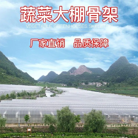 沭阳县种植大棚 蔬菜棚养殖棚625/825型塑料温室大棚骨架钢管大棚骨架配件