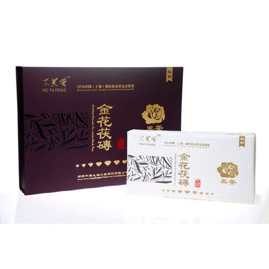 安化县茯砖茶 九钻 金花茯砖