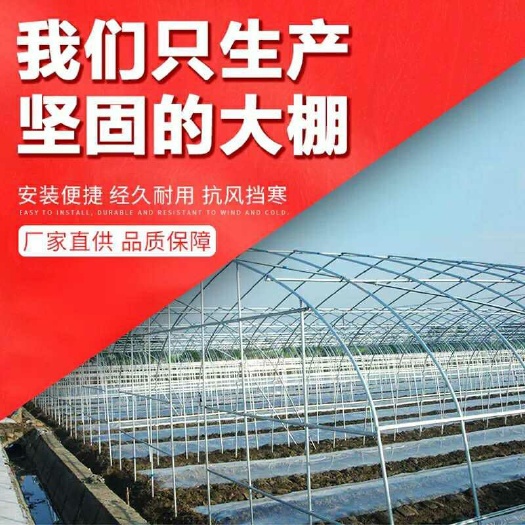 沭阳县大棚钢管 蔬菜棚养殖棚625/825型塑料温室大棚骨架钢管大棚骨架配件