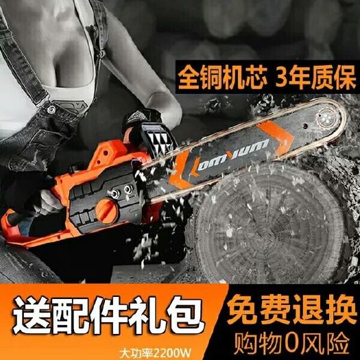 乐清市龙韵电链锯多功能链条锯伐木锯家用自动喷油大功率电锯木工电动