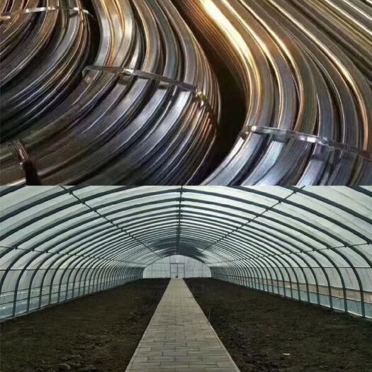 天津椭圆管骨架 我厂生产大棚管椭圆配件加工管折弯缩头