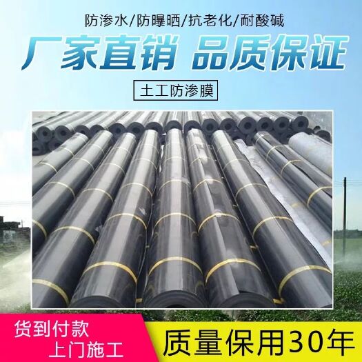 德州 土工膜鱼塘防渗膜防水土工膜虾池藕池蓄水池 沼气池 垃圾填埋