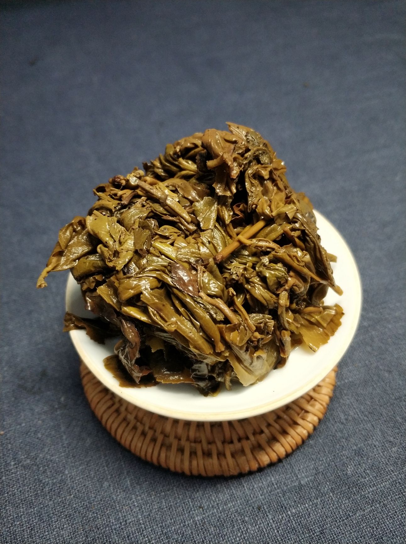 安化黑茶  黑茶湖南安化特级云台荒山纯料正品天尖散装茶叶1公斤竹蔑篓