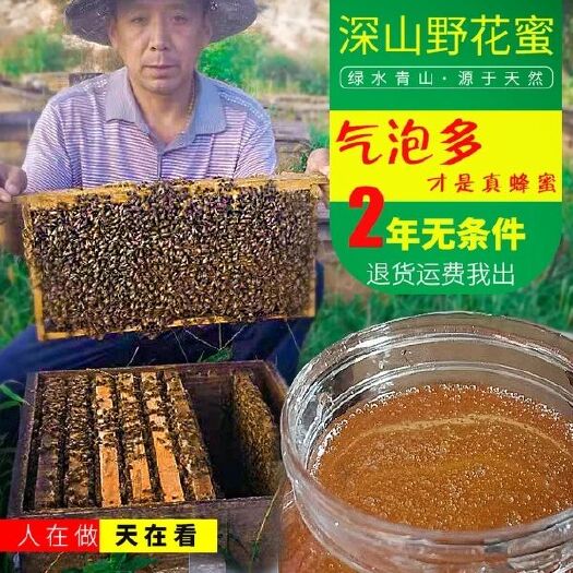 乐昌市蜂蜜土蜂蜜荆条蜜荆花蜜深山野花农家自产成熟原蜜1斤包