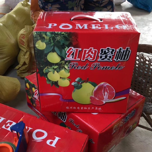 梅州 梅州柚农场绿色食品红心柚三红蜜柚！