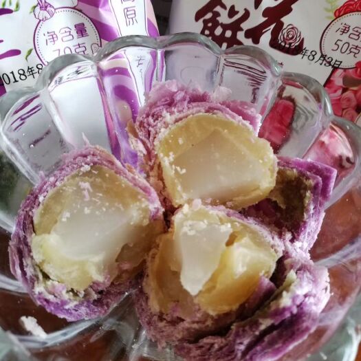泸西县魔芋鲜花火腿饼 魔芋月饼