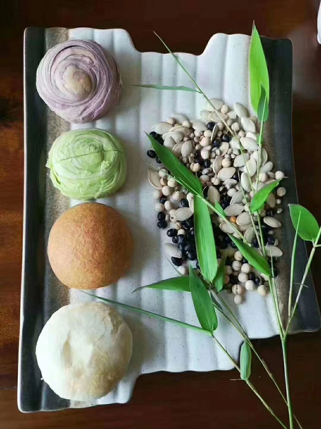 魔芋鲜花火腿饼 魔芋月饼