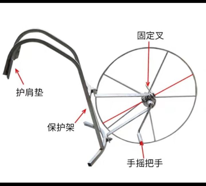 绕管机 消防水带收卷机水管卷管器农用手动肩背卷盘器1-8寸水管收管器