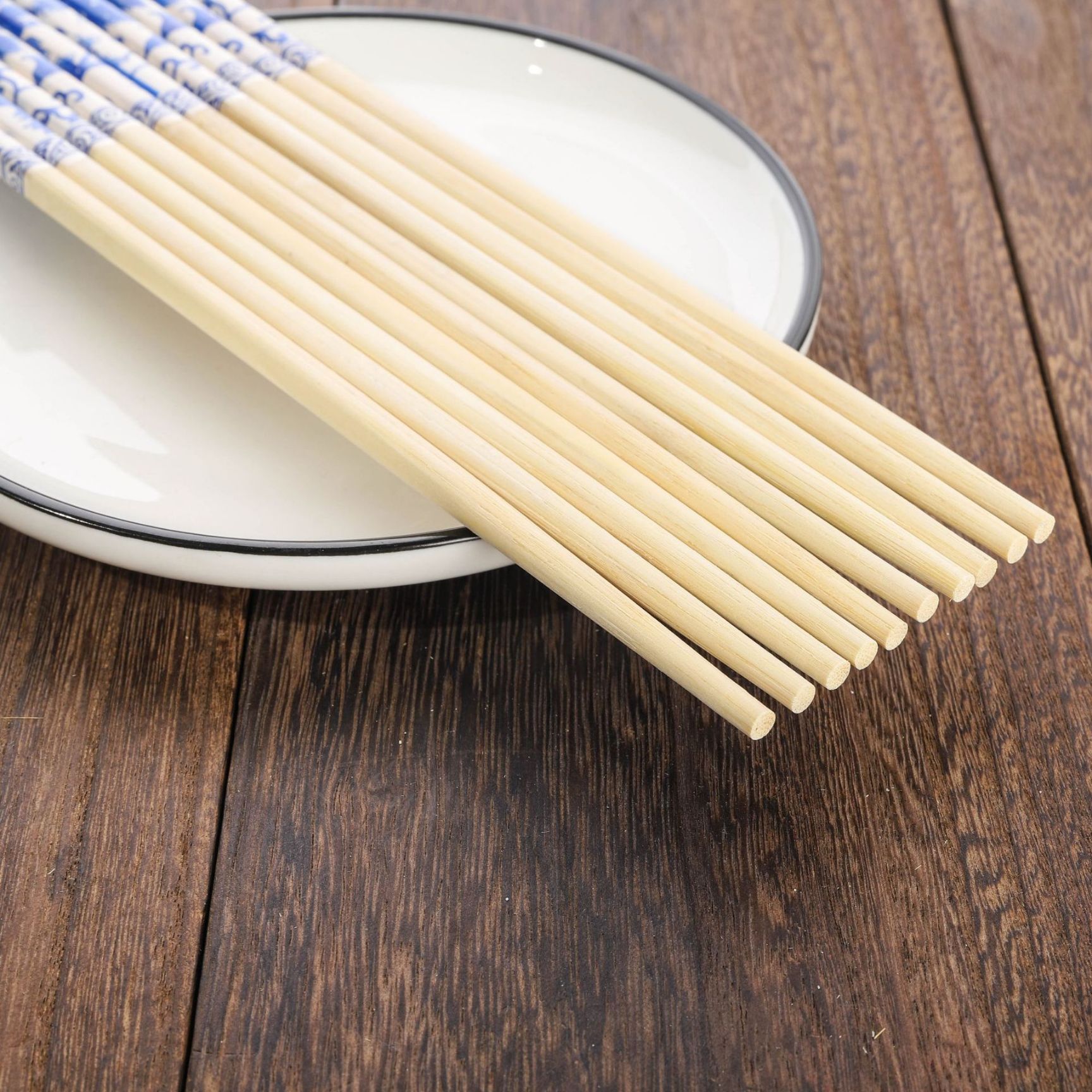 筷子 厂家直销热转印青花筷餐具四件套青花瓷筷