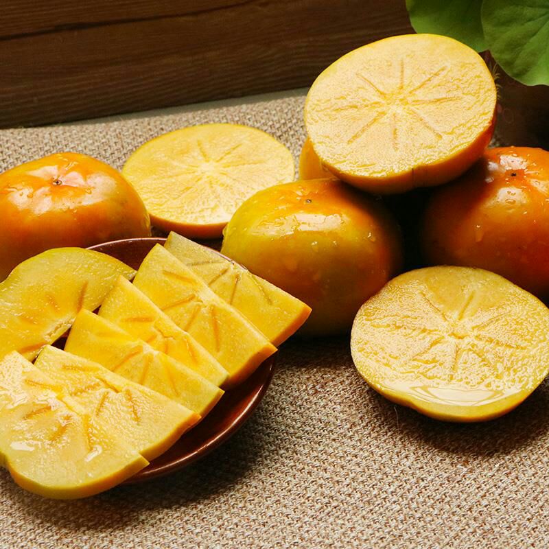 保山柿子新鲜脆柿子水果硬柿子带箱10斤包邮应季脆甜柿子火晶