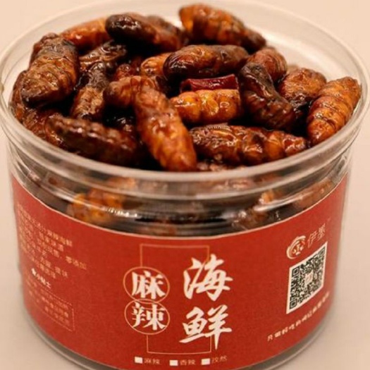 济南麻辣香炸金丝蛹即食罐装蚕蛹