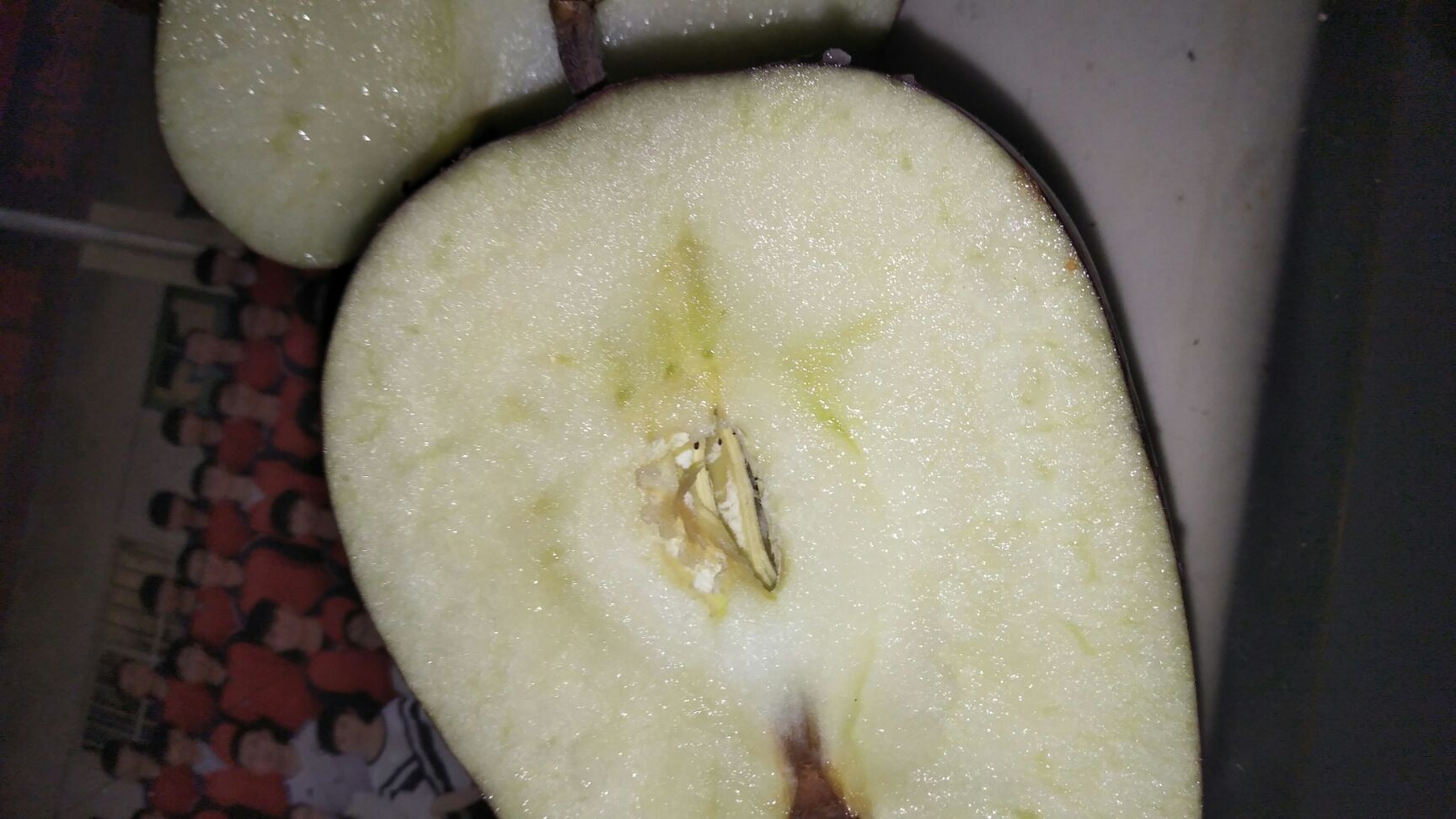  花牛苹果已经开始有了糖心，9月20号以后看含糖量适时采摘，