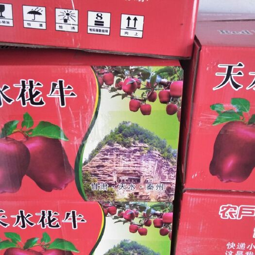  天水花牛苹果产地，买贵包赔，净果十斤装,