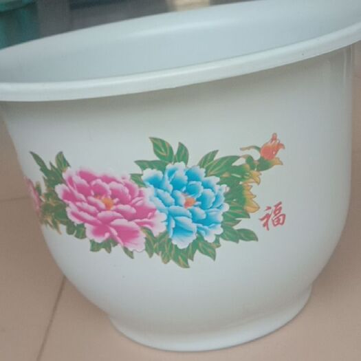 广州花钵/花箱  牡丹花盆，塑料纺瓷盆。工美系花盆