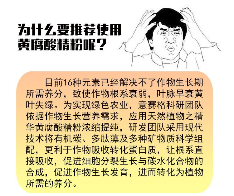 黄腐酸钾 黄腐酸精粉—生根提苗，改良土壤，促生修复 抗重茬，除盐碱