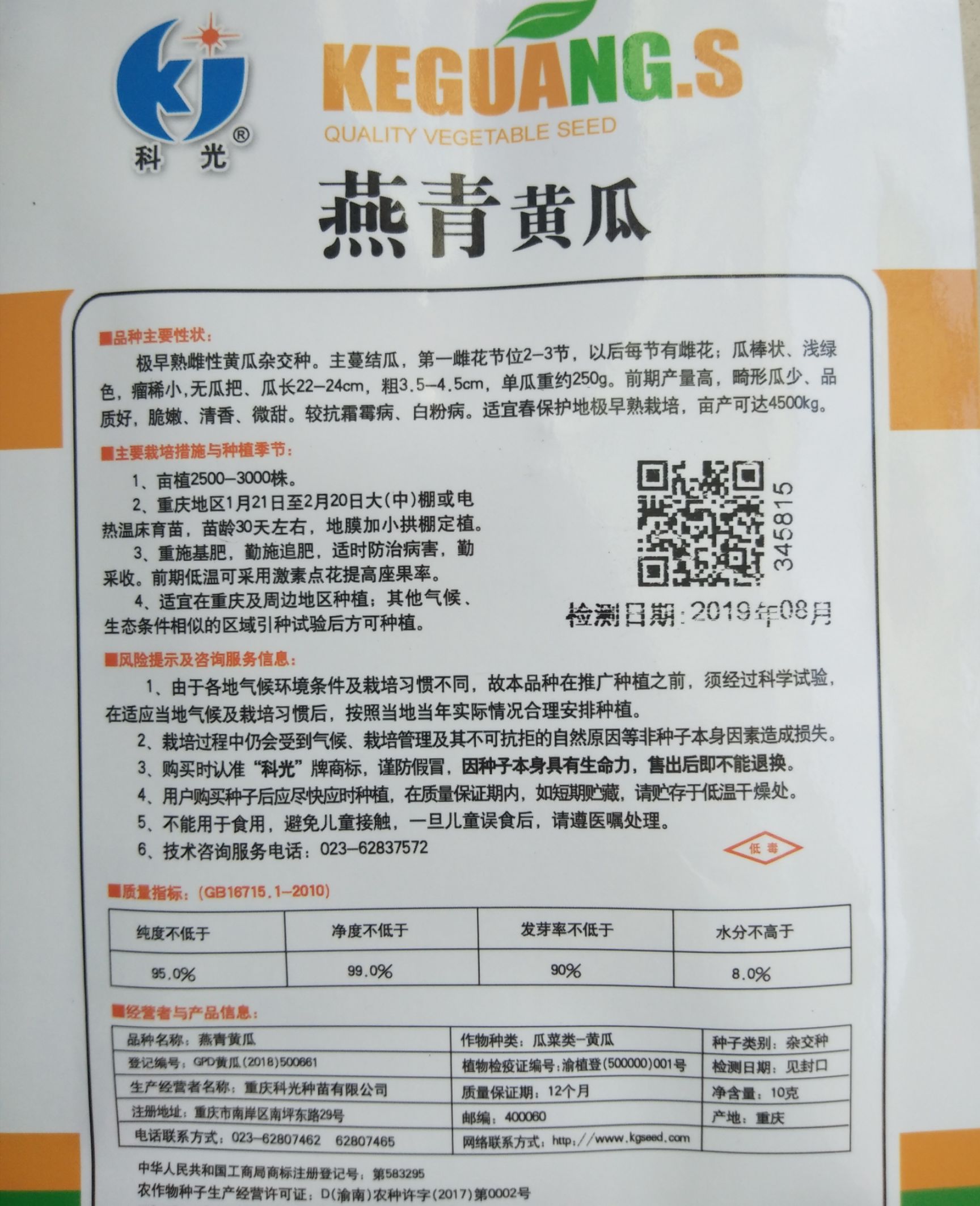  黄瓜种子（科光燕青）