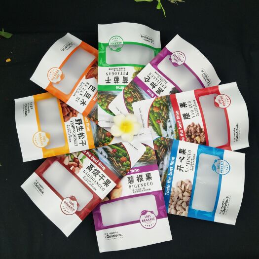 东光县 坚果零食包装袋，休闲食品系列袋厂家批发，支持定做牛皮纸自封袋