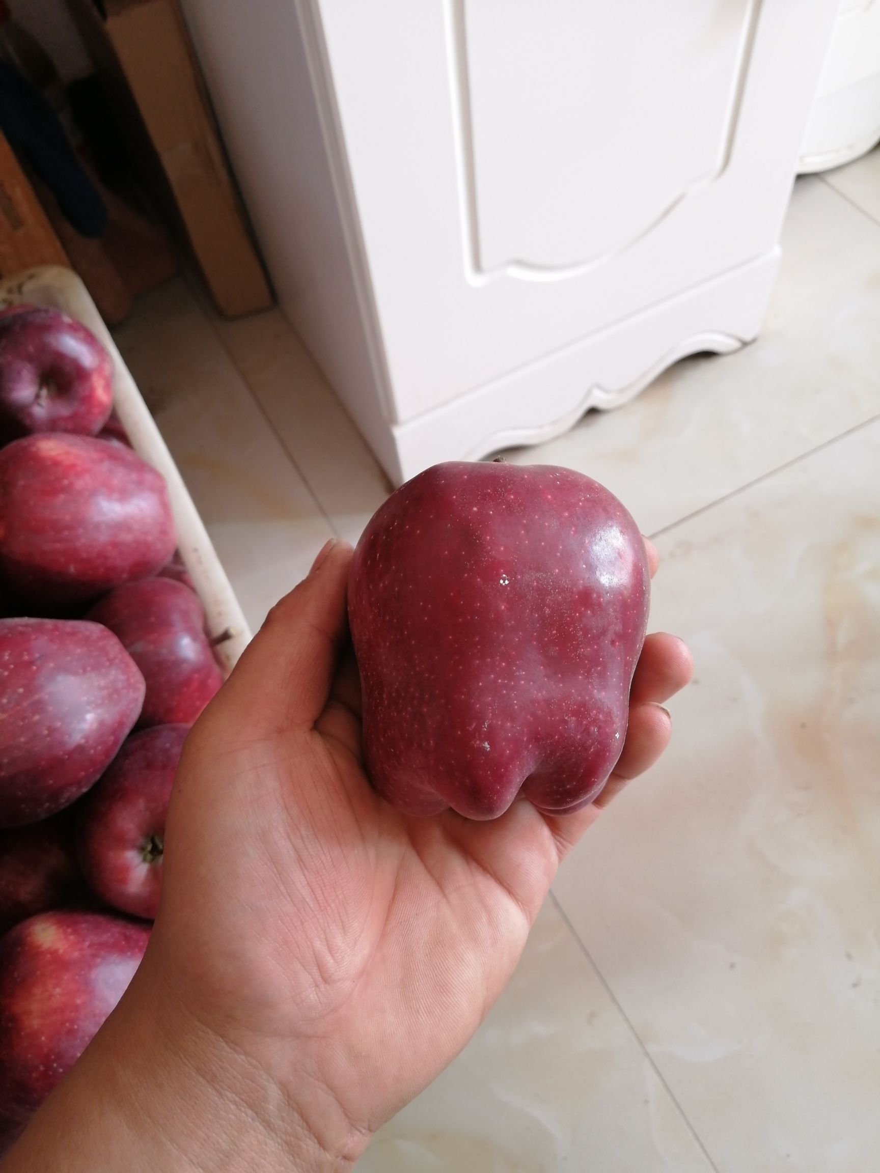 天水花牛苹果 70mm以上 统货 纸+膜袋 花牛苹果