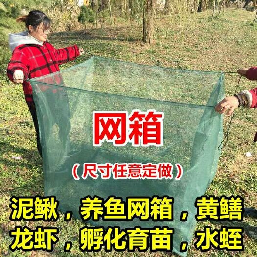 井陉县水产养殖箱  10目网箱带养殖网箱泥鳅黄鳝龙虾网螃蟹网箱养