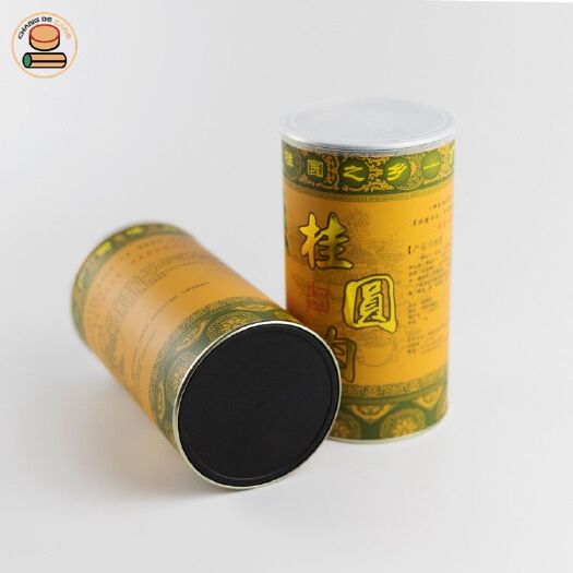 江门包装设计 厂家直销圆形环保桂圆，红枣包装纸罐量身定做