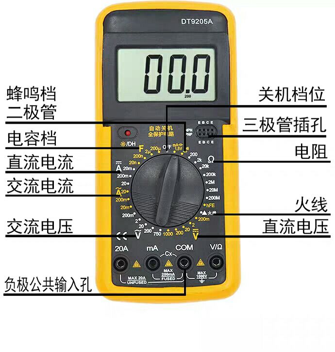 萬用表數(shù)字高精度智能防燒表電工專用自動(dòng)關(guān)機(jī)家用電壓電流表