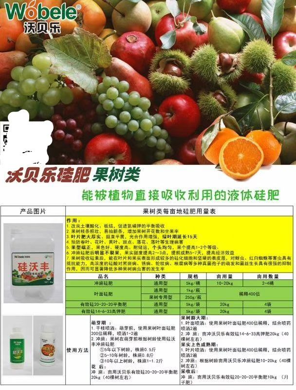 叶面肥料 多功能有机硅肥