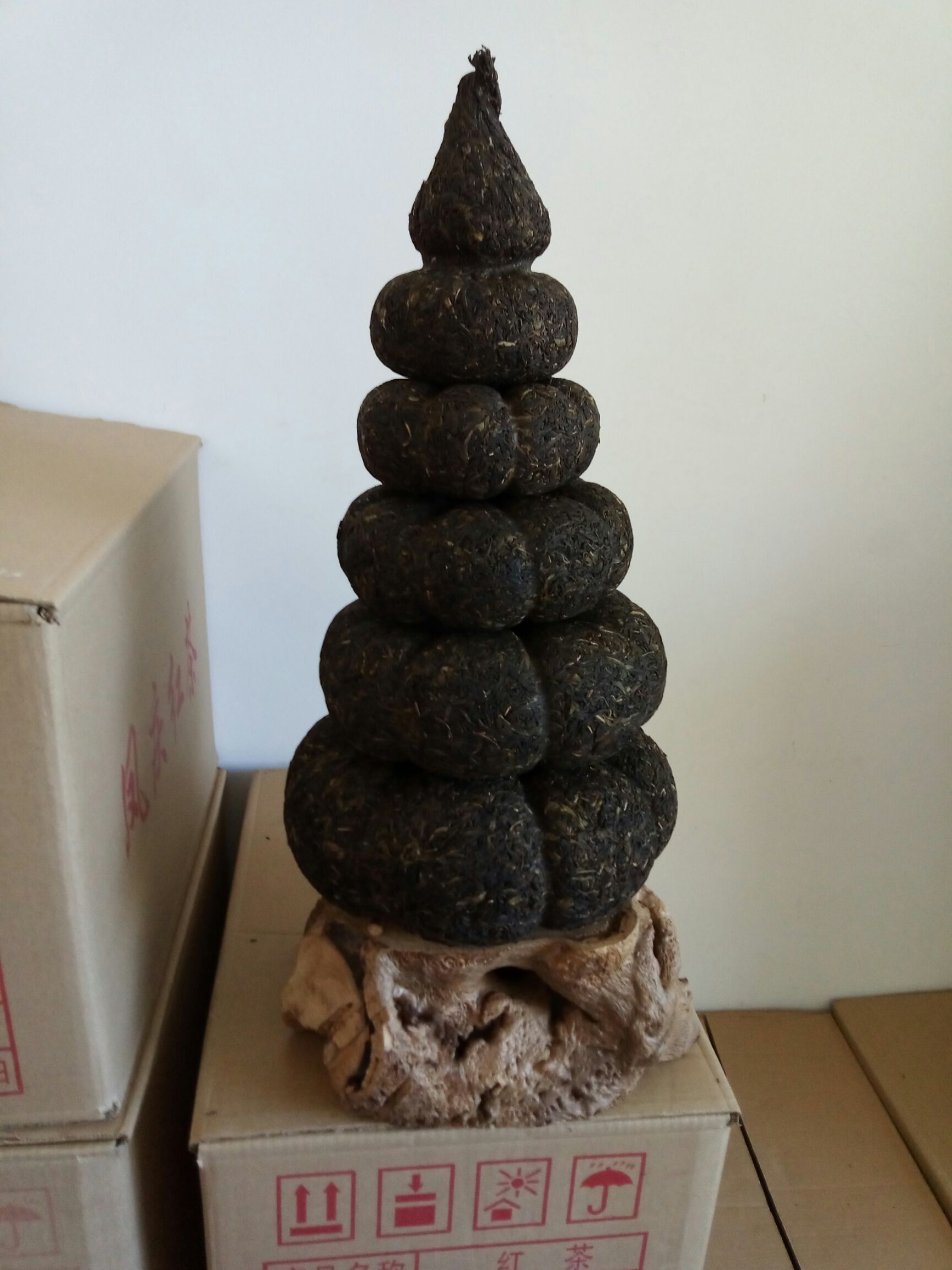 普洱茶礼品摆件 茶雕/茶葫芦/金瓜茶/食用普洱茶原料压制摆件