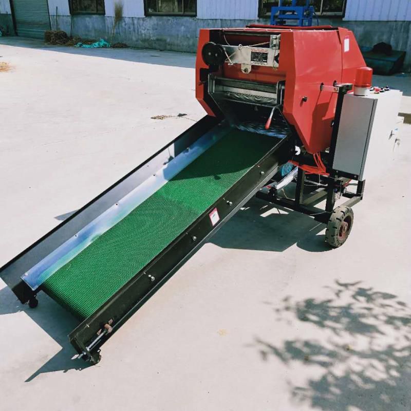 饲料打捆机  秸秆青储打捆包膜机半自动打捆包膜机牛羊饲料牧草青贮包膜机