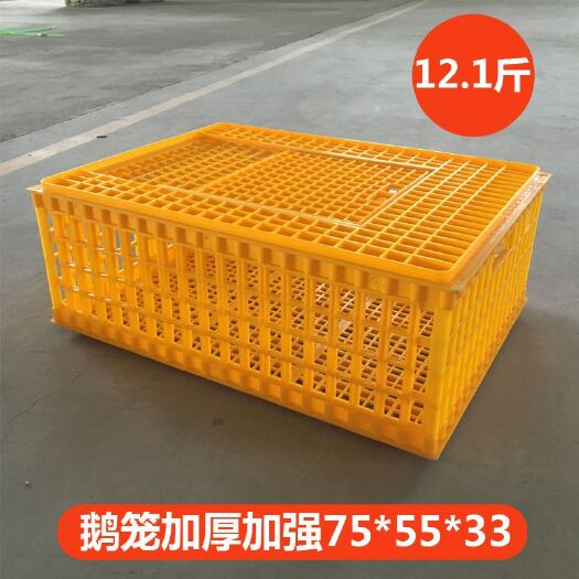 佛山 塑料鹅笼塑胶方形鸭笼加厚鸡笼家禽运输周转笼