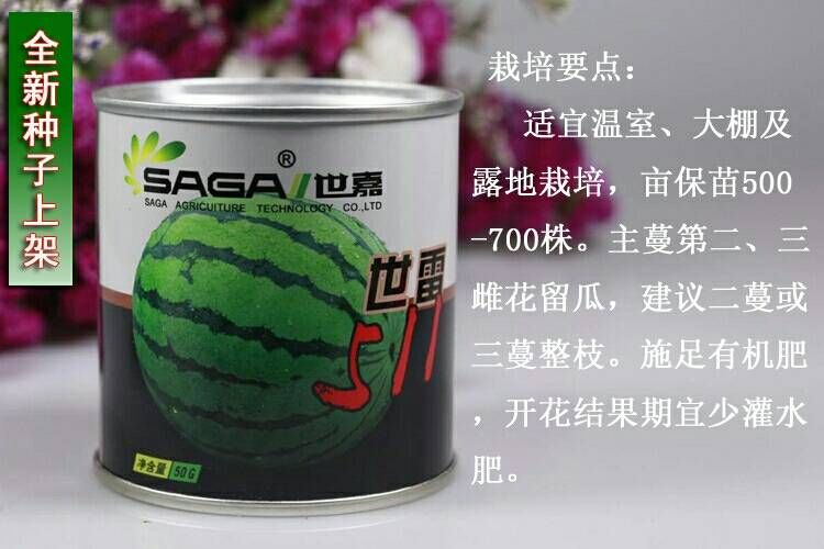 花皮西瓜种子  【世雷511】高品质西瓜种子大果型不裂果口感