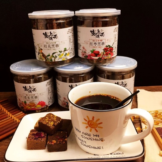 姜茶  云南正宗古法黑糖1罐300g