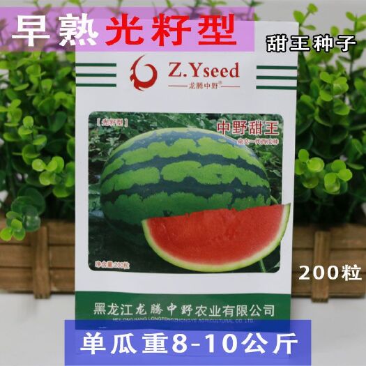 樟树市【中野甜王】早熟甜王西瓜种子超甜四季水果种子特大甜王基地用