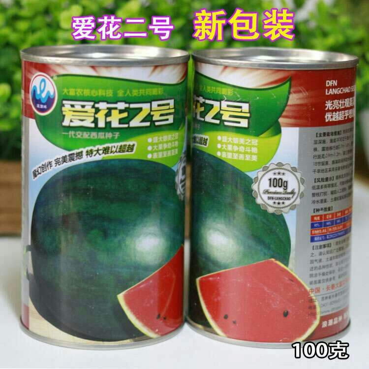  爱花二号西瓜种子黑皮西瓜种子品种大红瓤皮薄籽少高糖度耐重茬