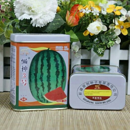 樟树市 巨型懒汉西瓜懒神3号西瓜种子免整枝大红瓤高产稳产抗病耐重茬